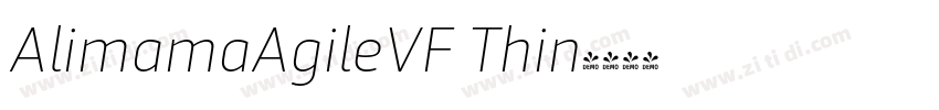 AlimamaAgileVF Thin字体转换